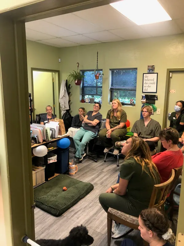 The team together at the hospital.