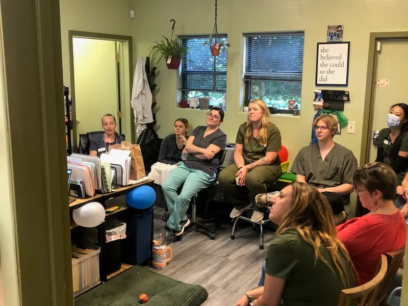 The team during an in-house training day.