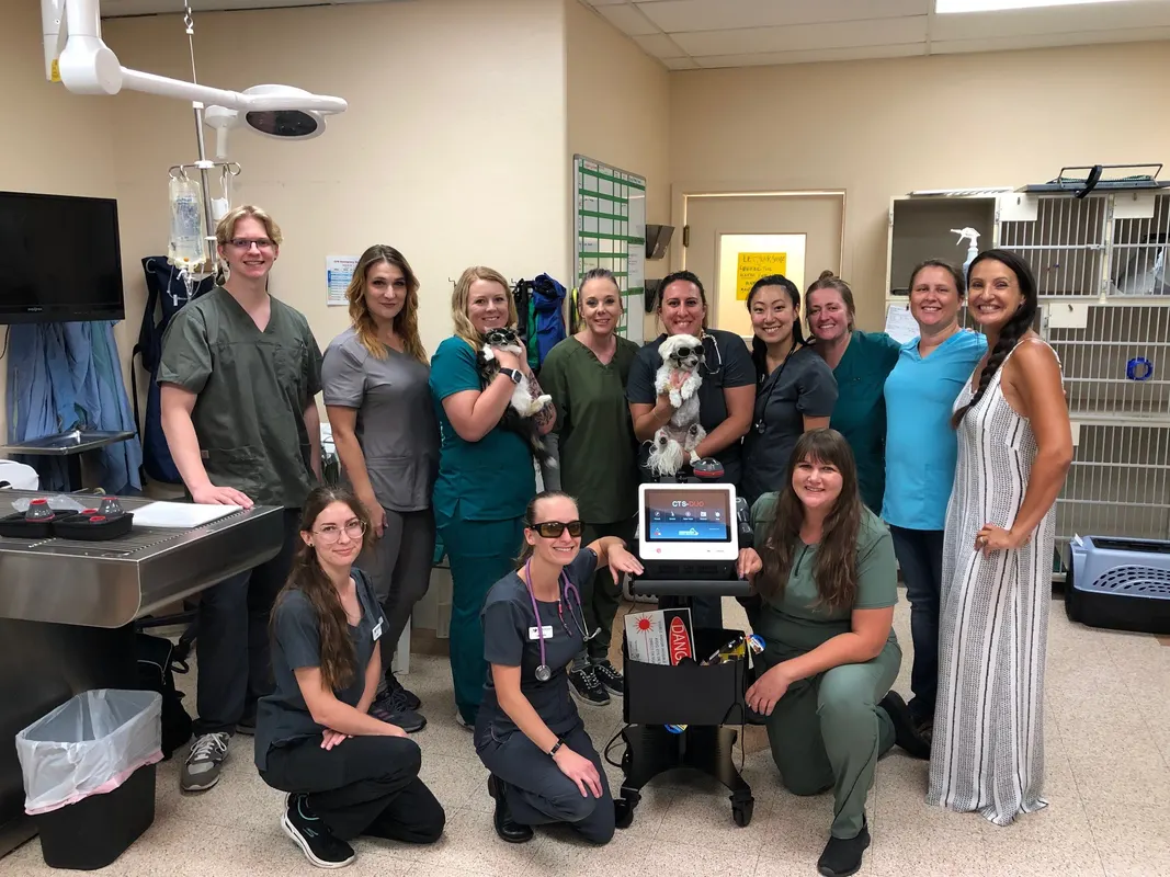 The team together in the treatment room.