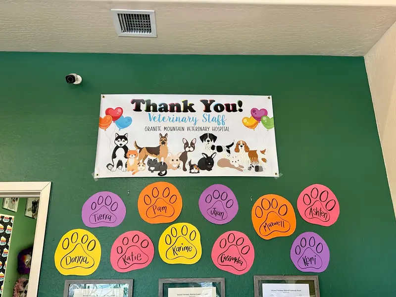 The technician appreciation thank-you wall.