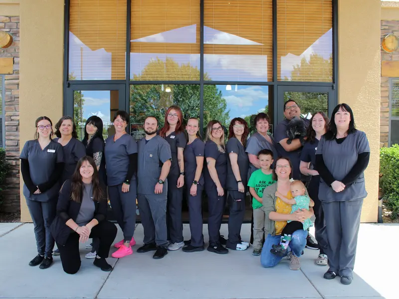 The team gathered outside for this year's staff photo.